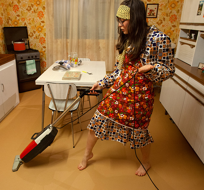 Mise en situation, appartement année 70