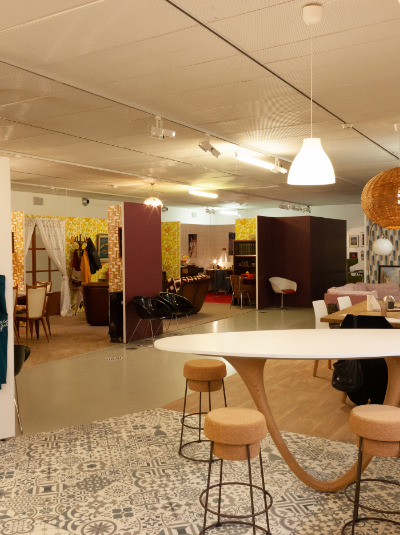 scénographie d'un appartement rétro