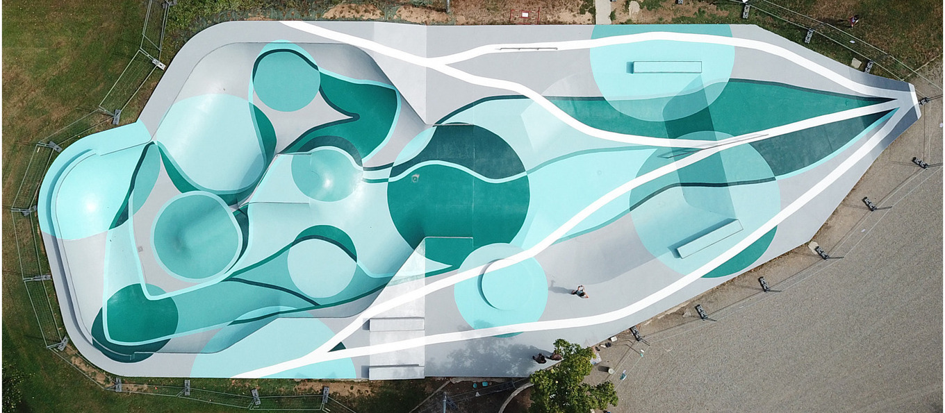 Réalisation d'une peinture monumentale sur le skatepark de Montauban