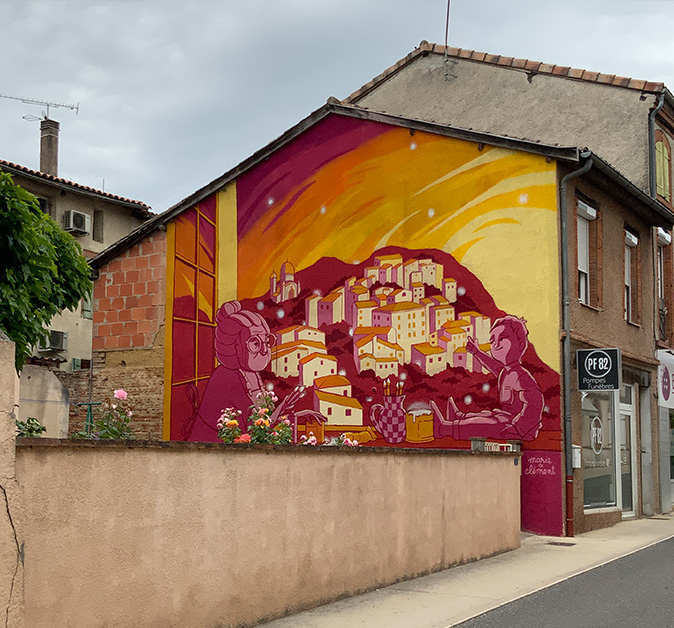 Fresque réalisée dans le Tarn et Garonne