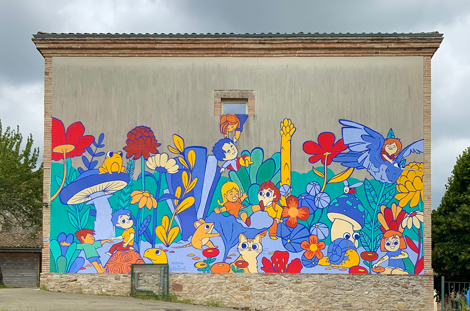 Réalisation d'une fresque avec et pour tous les enfants de l'école Saint Joseph à Monclar-de-Quercy