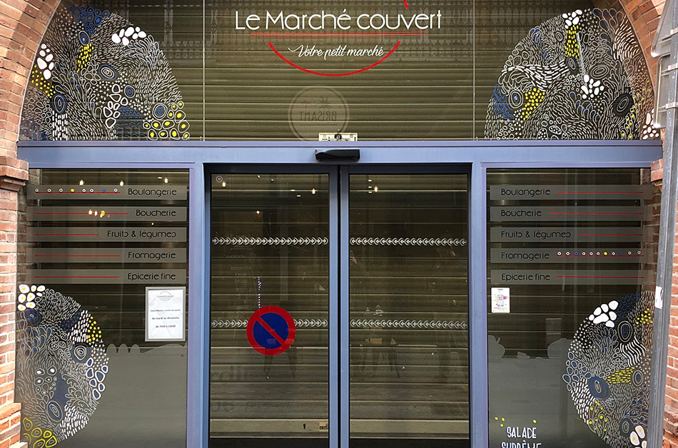 Décoration d'une vitrine pour les festival Dessingres à Montauban