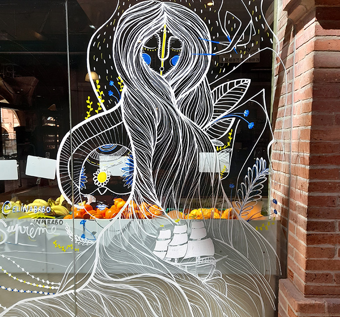 Décoration d'une vitrine pour les festival Dessingres à Montauban